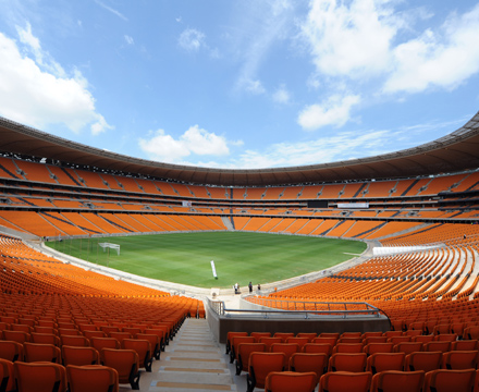 world cup football arena equipped with multi-layer systems